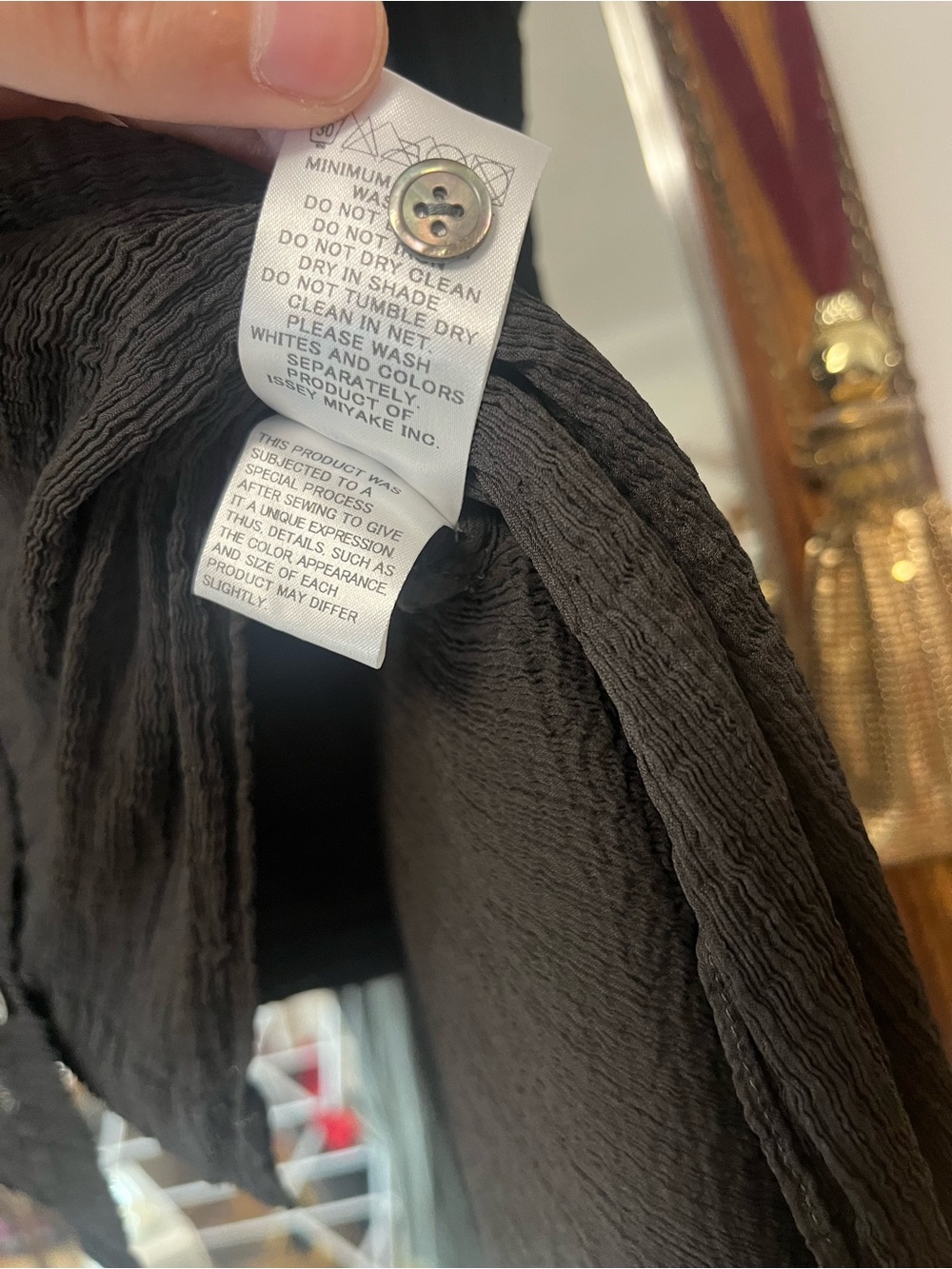 Issey Miyake cardigan / button blouse - Picture 3 of 6